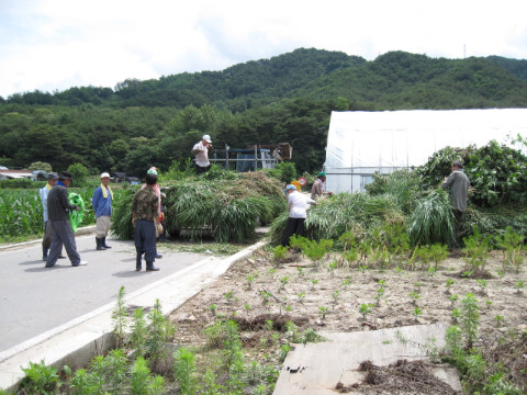 가산골마을 새/농추진단 퇴비 생산