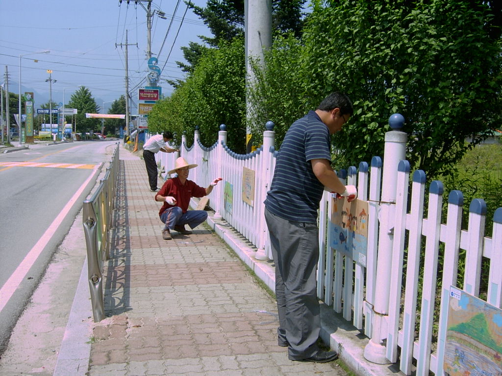 2009 행복발전소 지내천 살리기 사생대회에 따른 전시회 준비