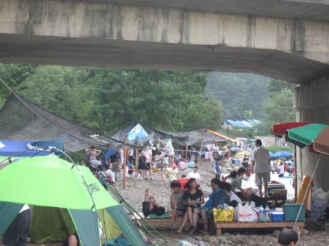 지내천을 찿은 시민 (8월7.8일)