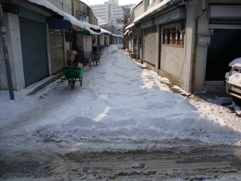 탑거리길 제설작업(市 체육과)