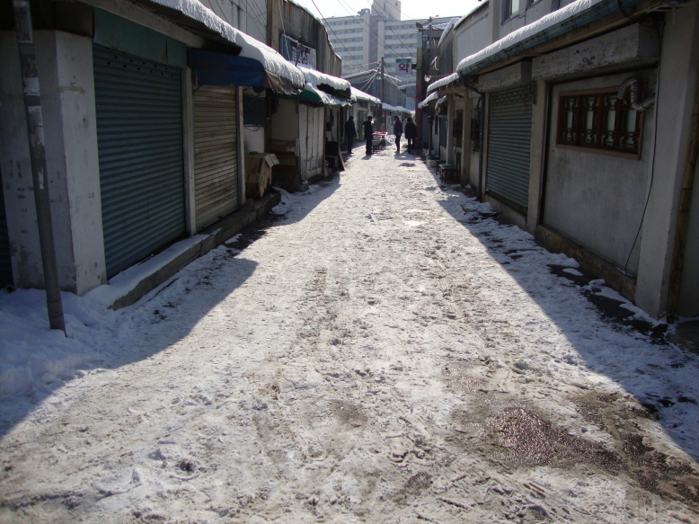 탑거리길 제설작업(市 체육과)