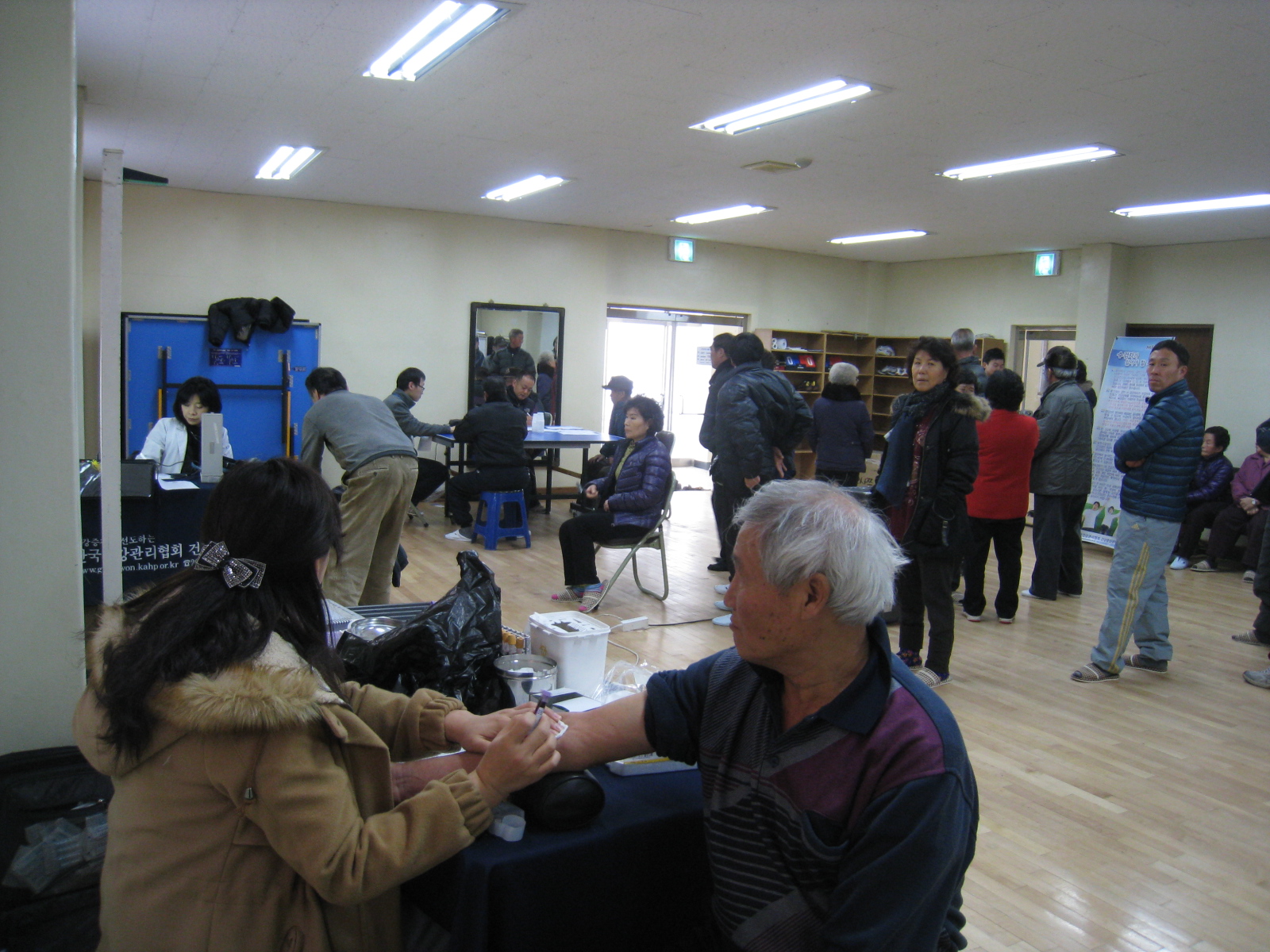 순회 건강검진 모습