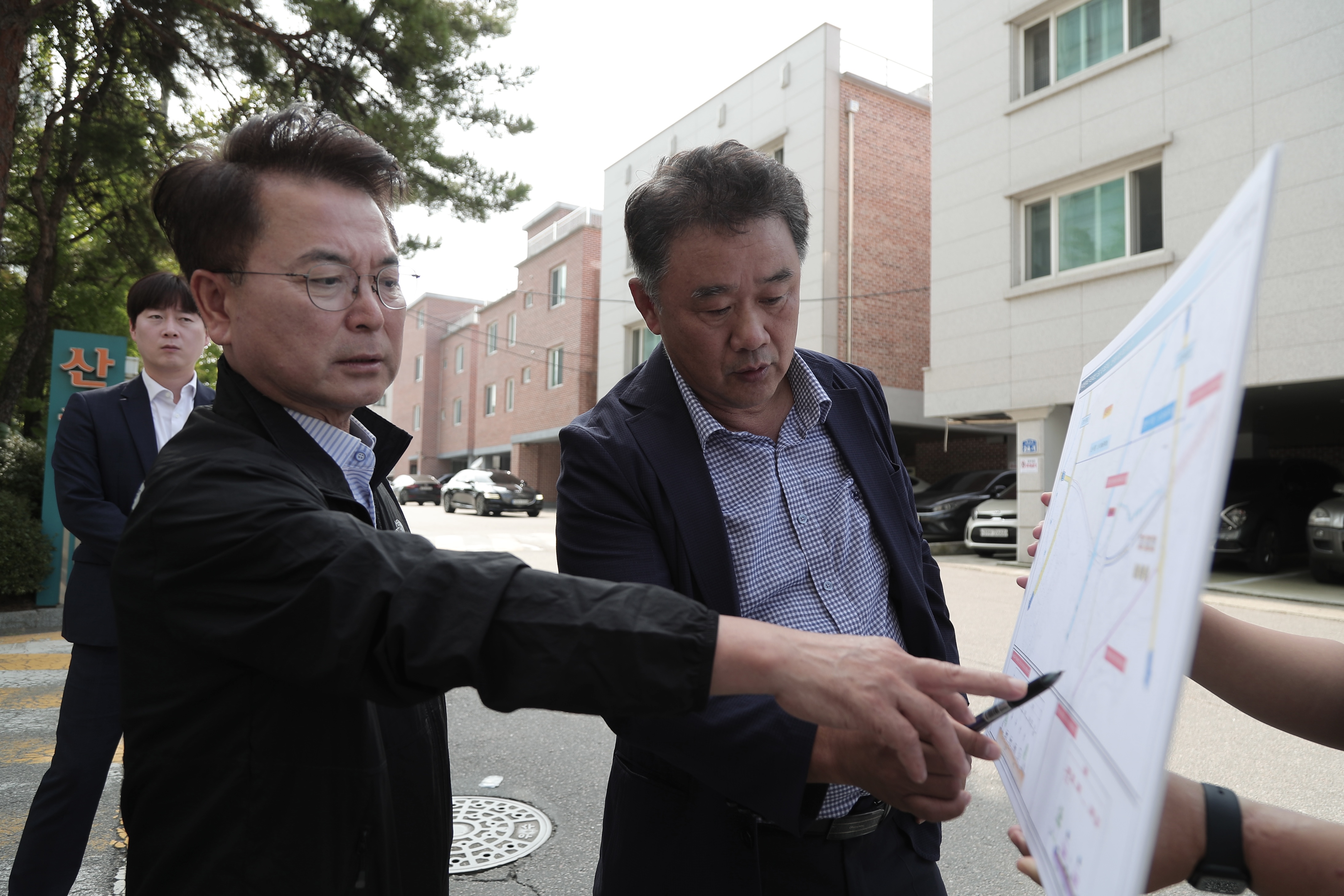 동내면 도로개설 현장 방문