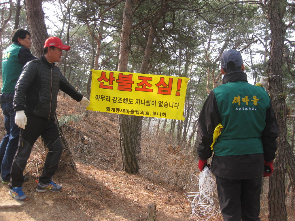 새마을부녀회, 협의회 산불조심캠페인 및 안마산 자연보호