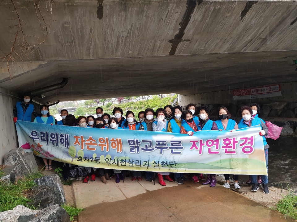자연환경 정화 캠페인 (효자2동 약사천 살리기 실천단)