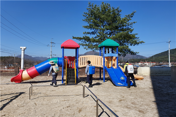 코로나19 확산 방지를 위한 마을 자체 방역활동