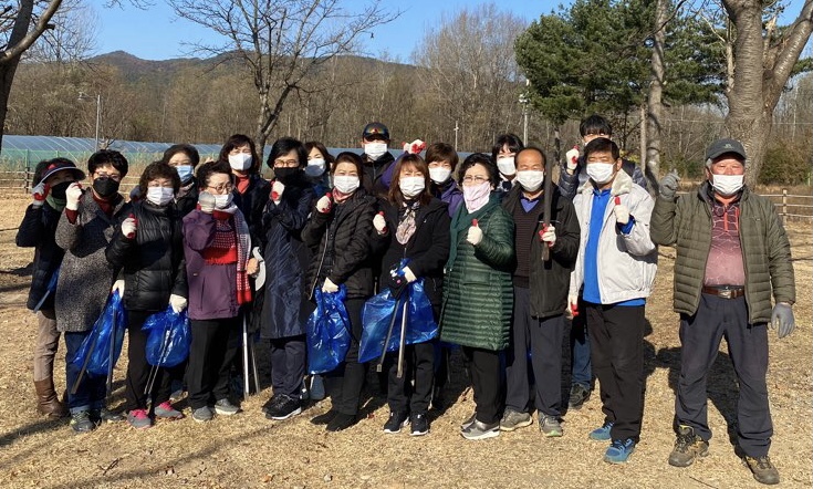통장협의회 하중도 수변생태공원 자연환경 정화 활동