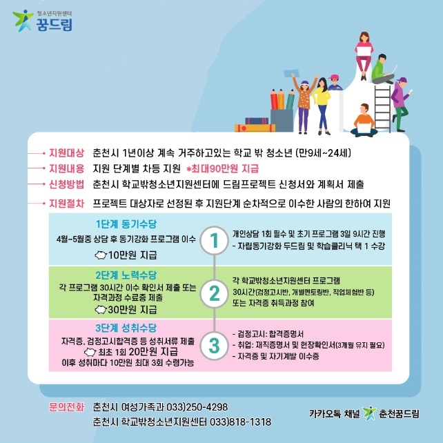 학교 밖 청소년 드림프로젝트 신청안내