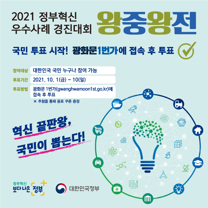 2021 정부혁신 우수사례 경진대회 왕중왕전