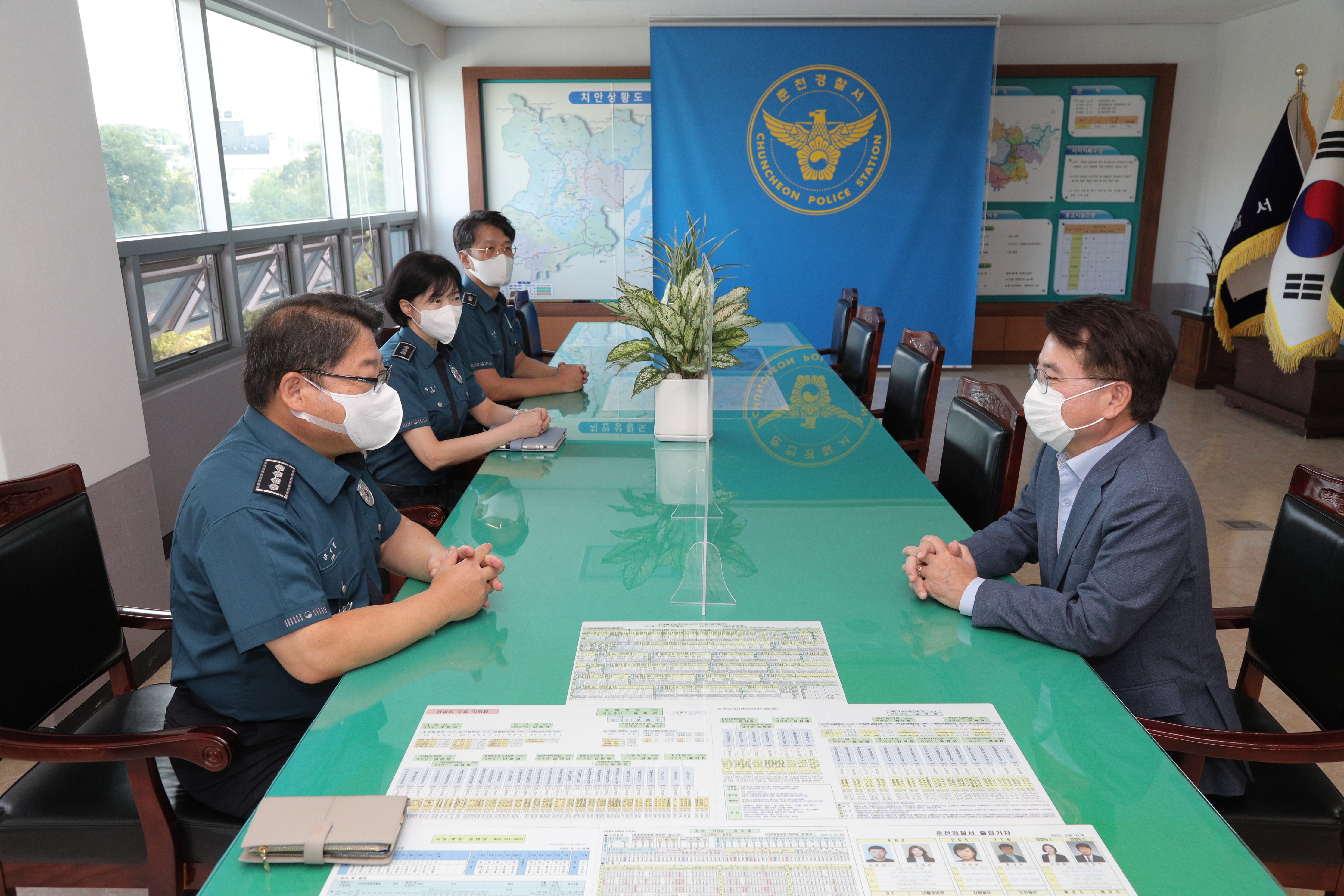 추석명절 춘천경찰서, 춘천소방서 격려금 전달식