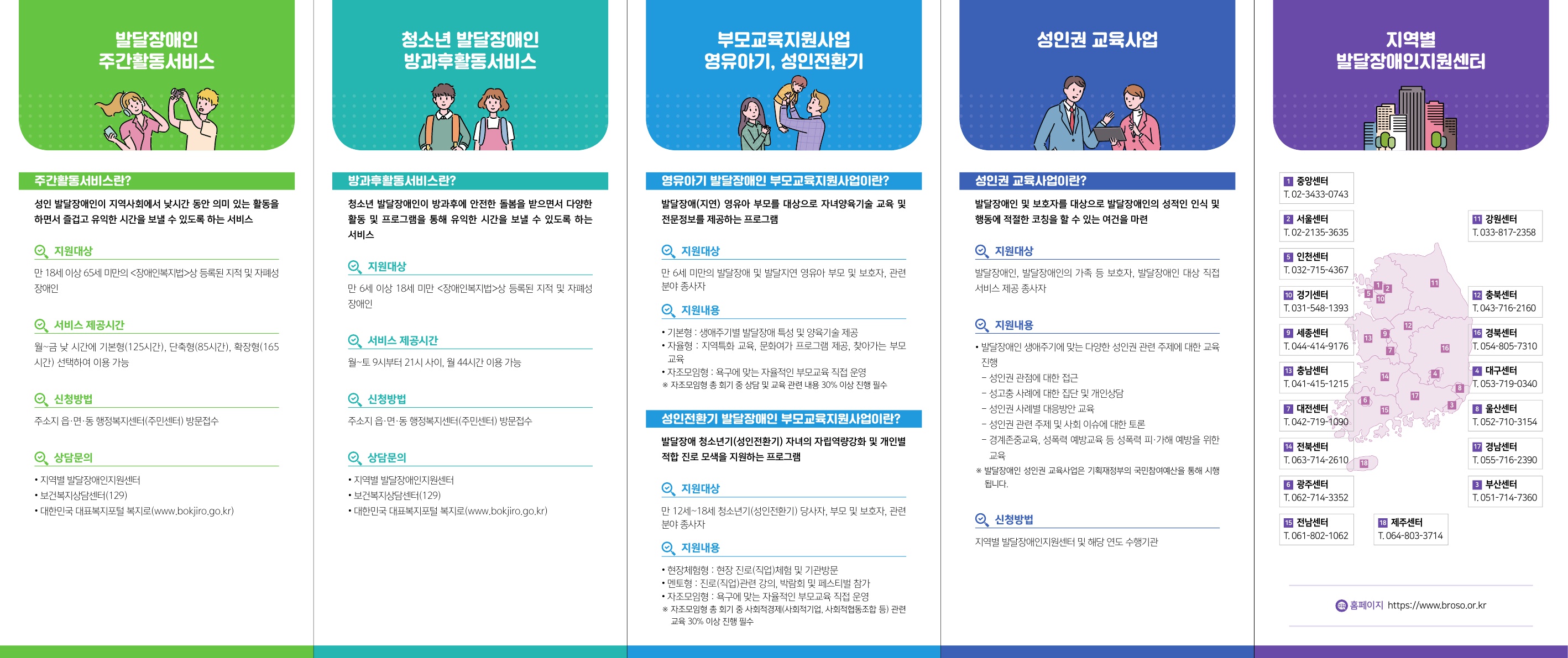 발달장애인 지원 사업 안내