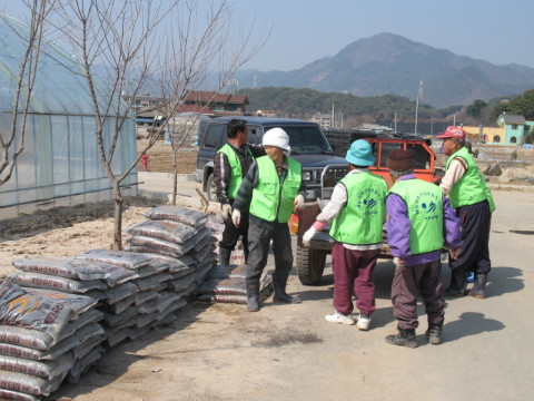 가산골마을 수도작목반 공동작업