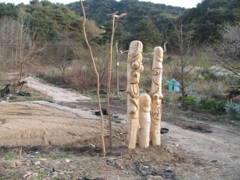 월곡리 장승 및 솟대설치