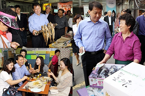 이광재 도지사, 전통시장·서민경제 점검
