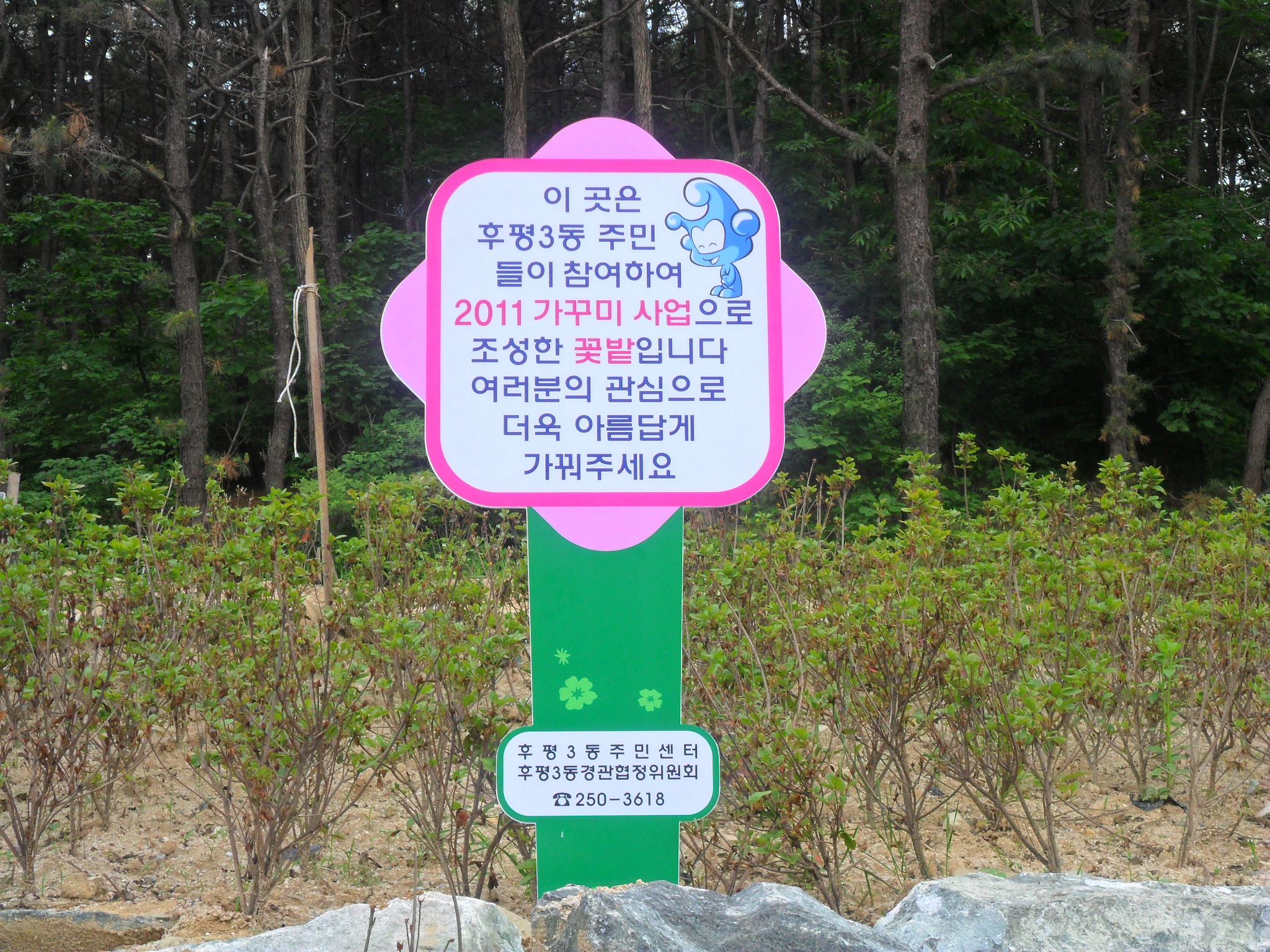 가꾸미사업장 안내 표지판 설치