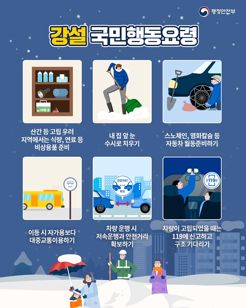 대설·한파 국민행동요령