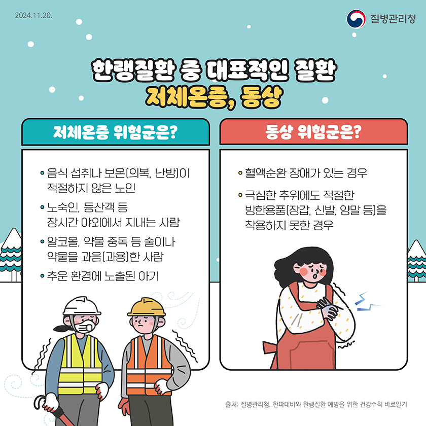 한랭질환을 조심하세요!