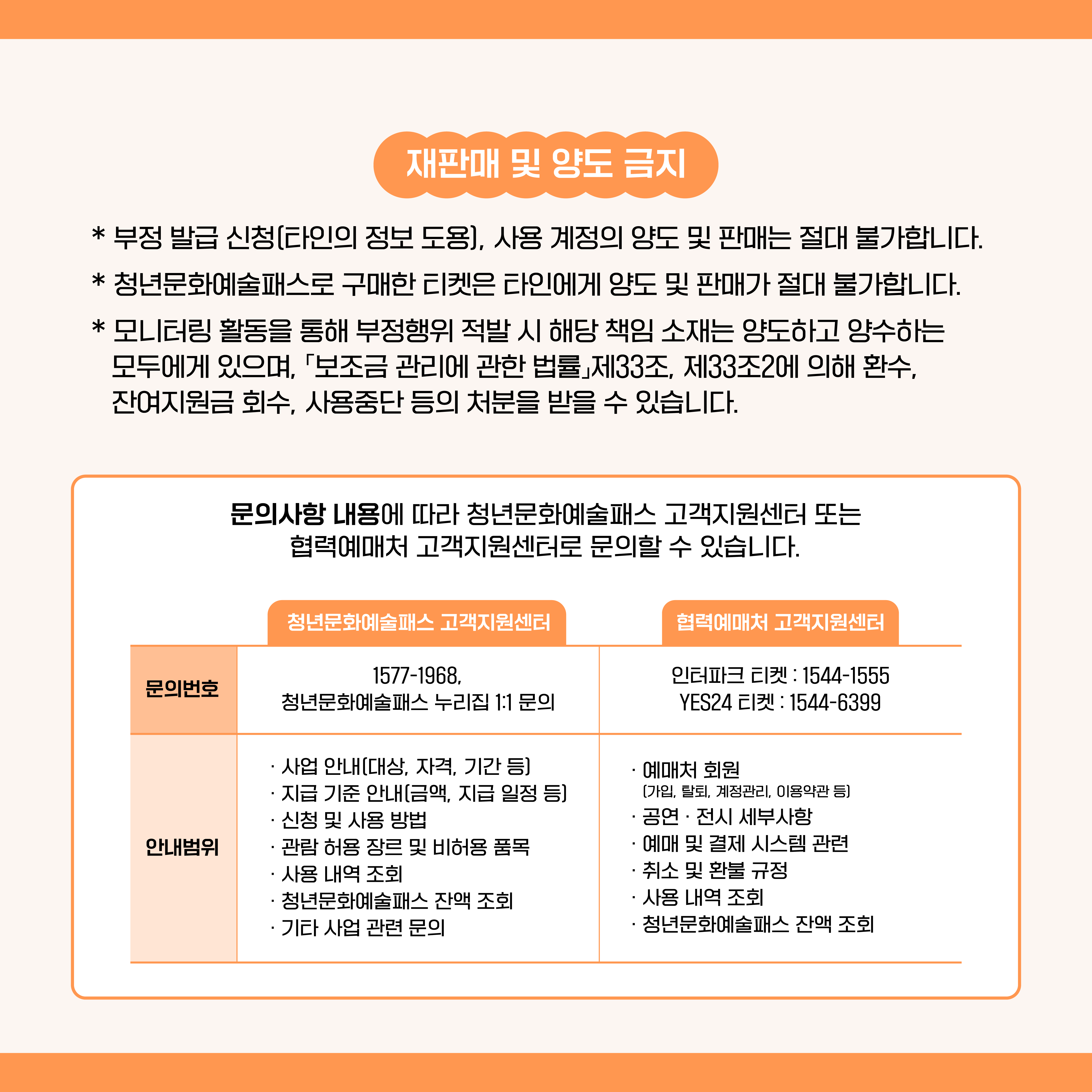 청년문화예술패스 지원 안내