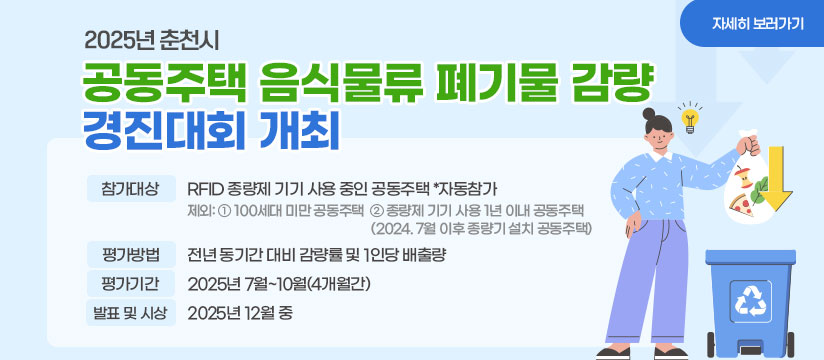 2025년 춘천시 공동주택 음식물류 폐기물 감량 경진대회 개최