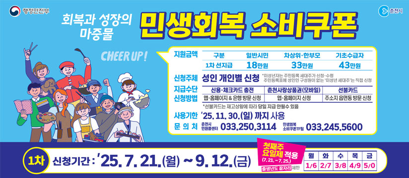 민생회복 소비쿠폰 1차 신청 안내