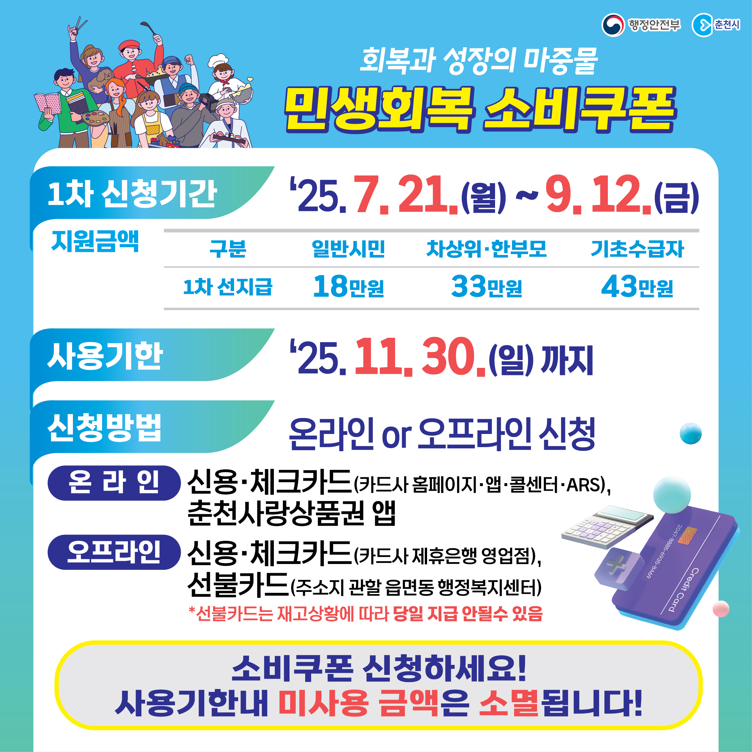 민생회복 소비쿠폰 1차 지급 신청하세요!