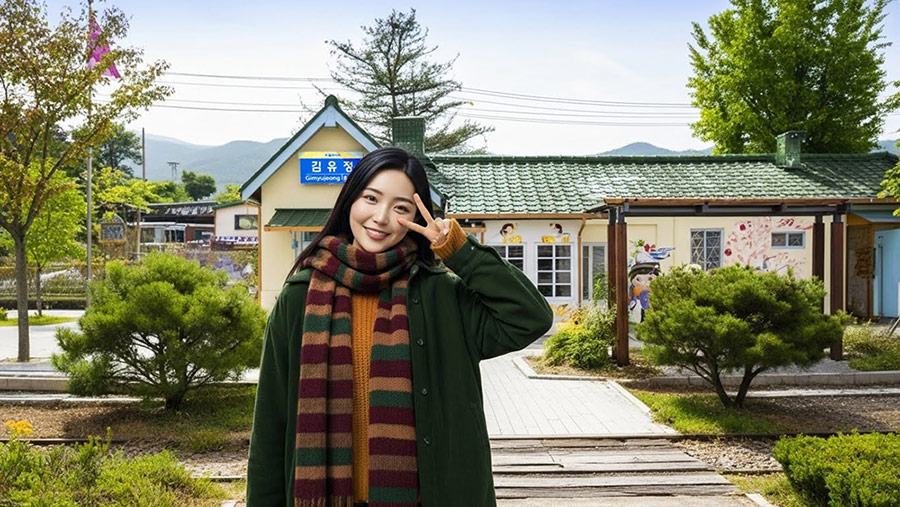 옛)김유정역사 외관과 AI 유정