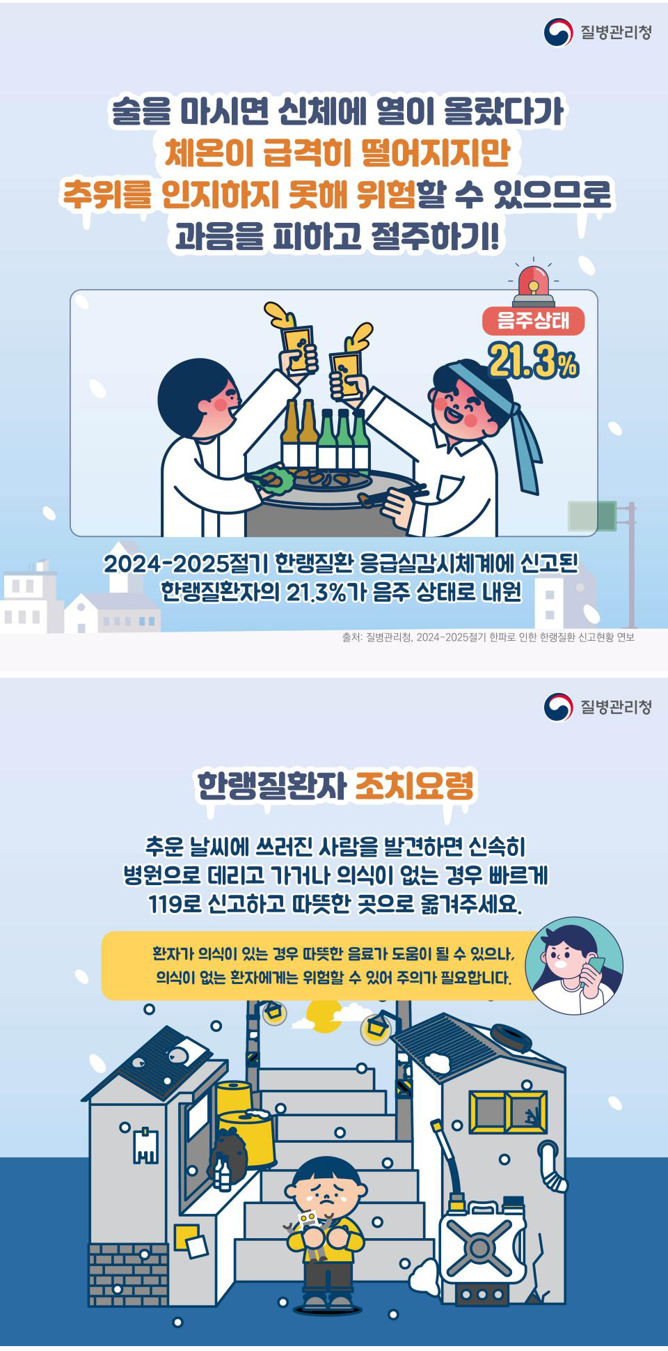 겨울철, 한랭질환을 조심하세요!