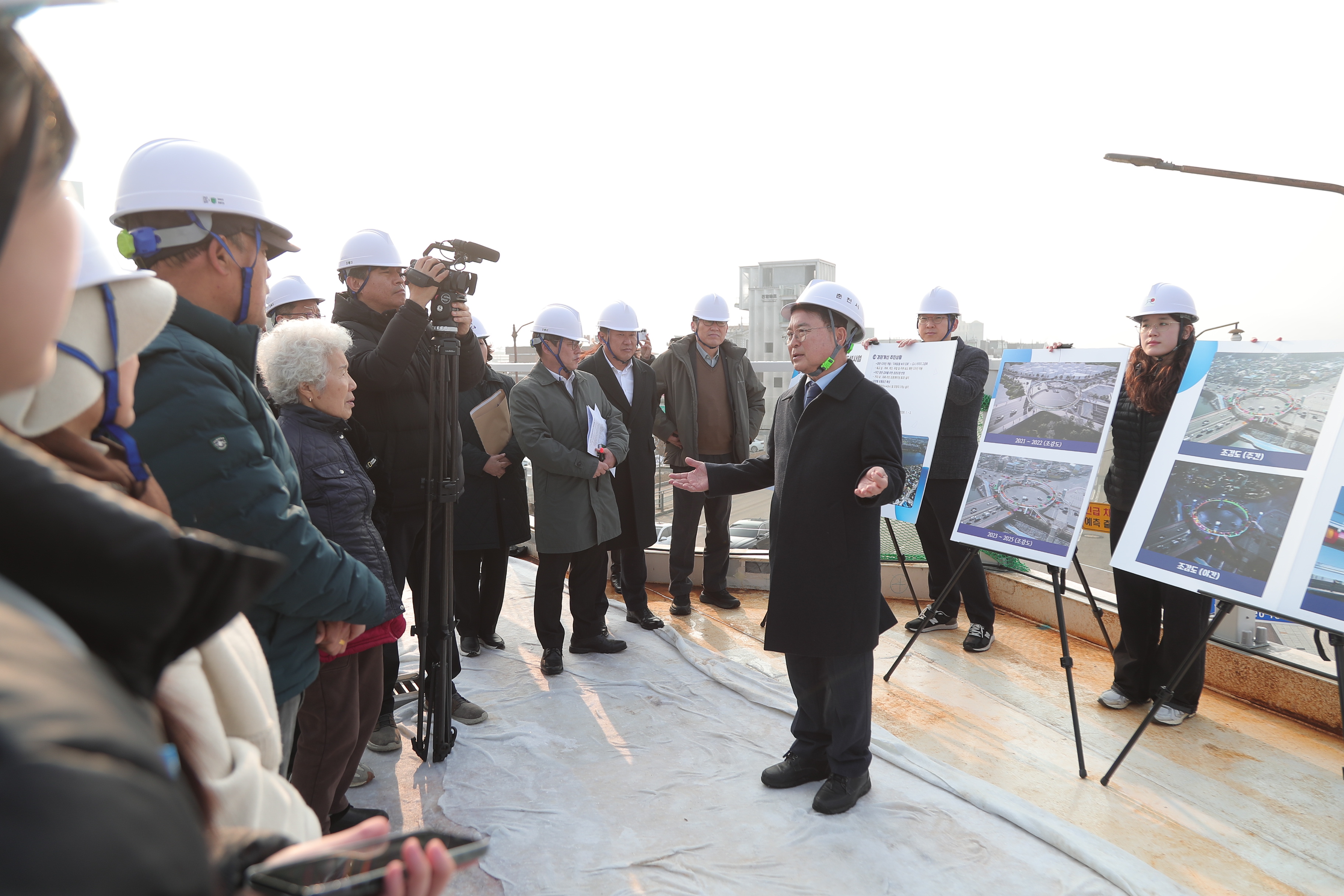 출입기자단 원형육교 현장 차담회