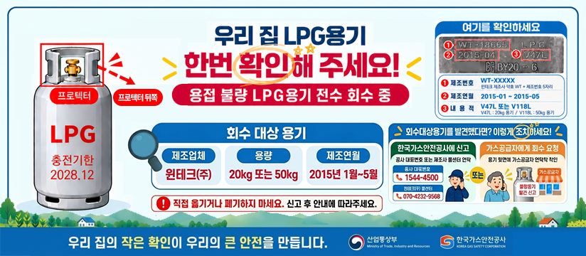 불량 LPG 용기 식별 및 회수방법 안내